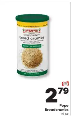 Weis Markets Pope Breadcrumbs offer