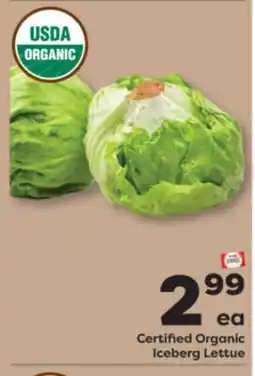 Weis Markets Certified Organic Iceberg Lettue offer