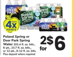 ACME Poland Spring or Deer Park Spring Water offer