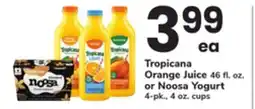 ACME Tropicana Orange Juice 46 fl. oz. or Noosa Yogurt 4-pk., 4 oz. cups offer