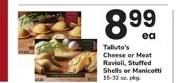 ACME Talluto's Cheese or Meat Ravioli, Stuffed Shells or Manicotti offer