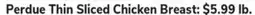 ACME Perdue Thin Sliced Chicken Breast offer