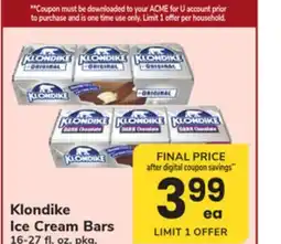 ACME Klondike Ice Cream Bars offer