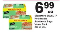 ACME Signature SELECT Reclosable Sandwich Bags Value Pack offer