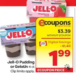 Weis Markets Jell-O Pudding or Gelatin offer