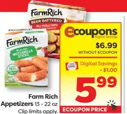 Weis Markets Farm Rich Appetizers offer