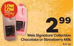 Weis Markets Weis Signature Collection Chocolate or Strawberry Milk offer