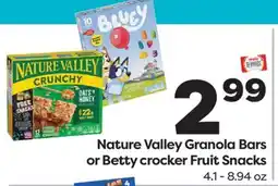 Weis Markets Nature Valley Granola Bars or Betty crocker Fruit Snacks offer