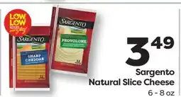 Weis Markets Sargento Natural Slice Cheese offer