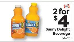 Weis Markets Sunny Delight Beverage offer