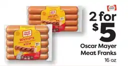 Weis Markets Oscar Mayer Meat Franks offer