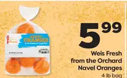 Weis Markets Weis Fresh from the Orchard Navel Oranges offer