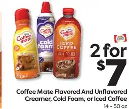 Weis Markets Coffee Mate Flavored And Unflavored Creamer, Cold Foam, or Iced Coffee offer