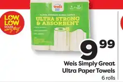 Weis Markets Weis Simply Great Ultra Paper Towels offer