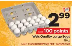 Weis Markets Weis Quality Large Eggs offer