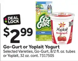 Stop&Shop Go-Gurt or Yoplait Yogurt offer