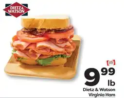 Weis Markets Dietz & Watson Virginia Ham offer