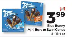 Weis Markets Blue Bunny Mini Bars or Swirl Cones offer