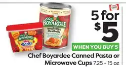 Weis Markets Chef Boyardee Canned Pasta or Microwave Cups offer