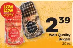 Weis Markets Weis Quality Bagels offer