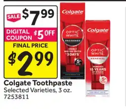 Stop&Shop Colgate Toothpaste offer