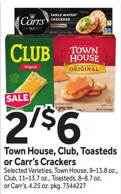 Stop&Shop Town House, Club, Toasteds or Carr's Crackers offer