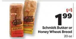 Weis Markets Schmidt Butter or Honey Wheat Bread offer