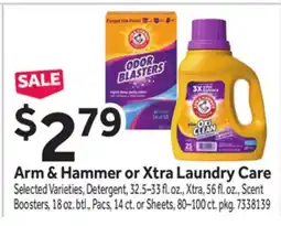 Stop&Shop Arm & Hammer or Xtra Laundry Care offer