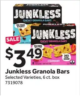 Stop&Shop Junkless Granola Bars offer