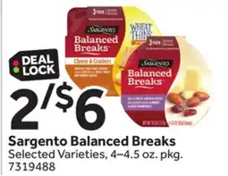 Stop&Shop Sargento Balanced Breaks offer