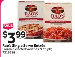 Stop&Shop Rao's Single Serve Entrée offer