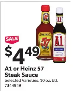 Stop&Shop A1 or Heinz 57 Steak Sauce offer