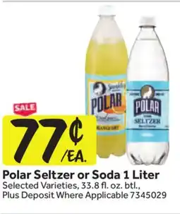 Stop&Shop Polar Seltzer or Soda 1 Liter offer