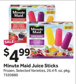 Stop&Shop Minute Maid Juice Sticks offer