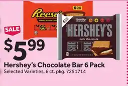 Stop&Shop Hershey's Chocolate Bar 6 Pack offer