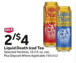 Stop&Shop Liquid Death Iced Tea offer
