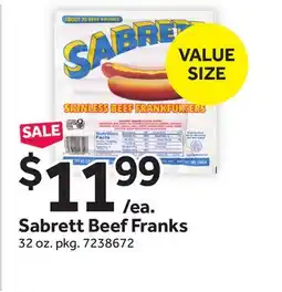Stop&Shop Sabrett Beef Franks offer