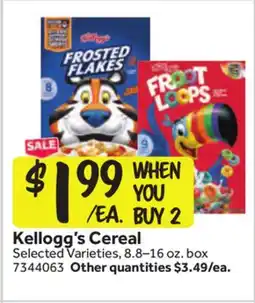 Stop&Shop Kellogg's Cereal offer