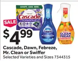Stop&Shop Cascade, Dawn, Febreze, Mr. Clean or Swiffer offer