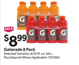 Stop&Shop Gatorade 8 Pack offer