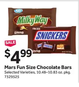 Stop&Shop Mars Fun Size Chocolate Bars offer