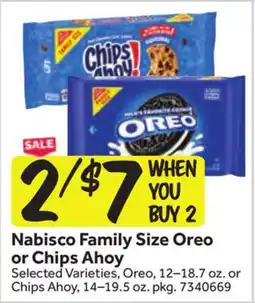 Stop&Shop Nabisco Family Size Oreo or Chips Ahoy offer
