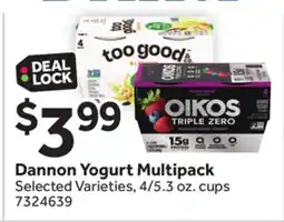 Stop&Shop Dannon Yogurt Multipack offer
