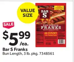Stop&Shop Bar S Franks offer