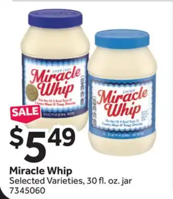Stop&Shop Miracle Whip offer