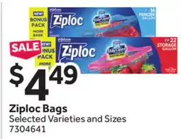 Stop&Shop Ziploc Bags offer