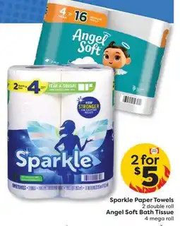 Weis Markets Sparkle Paper Towels 2 double roll Bath Tissue 4 mega roll offer
