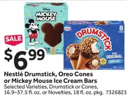 Stop&Shop Nestlé Drumstick, Oreo Cones or Mickey Mouse Ice Cream Bars offer