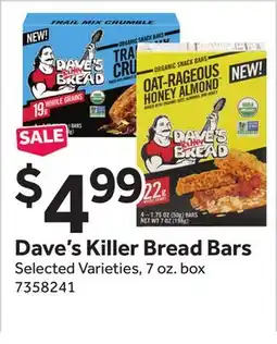 Stop&Shop Dave's Killer Bread Bars offer