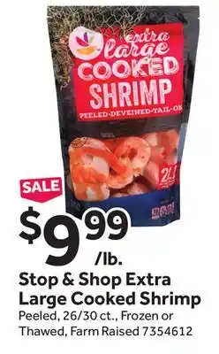 Stop&Shop Stop & Shop Extra Large Cooked Shrimp offer